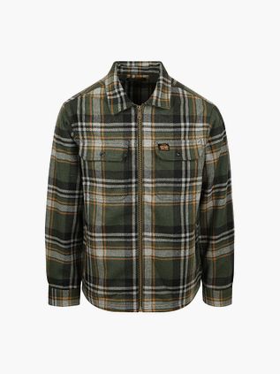 Superdry Overshirt Miller Wool Blend Checks Green