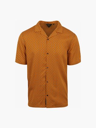 Superdry Skjorte Kortærmet Orange Geo Tan Print