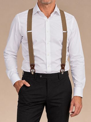 Suitable Luxe Suspenders Beige