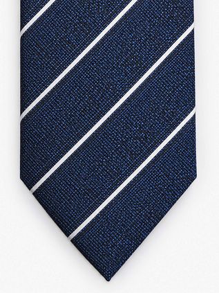 Suitable Krawatte Seide Streifen Navy