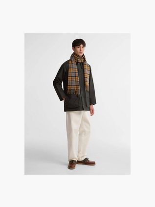 BarbourScarfs Tartan Lambswool Light Brown