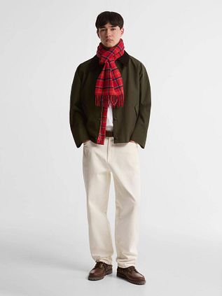 BarbourScarfs Tartan Lambswool Red