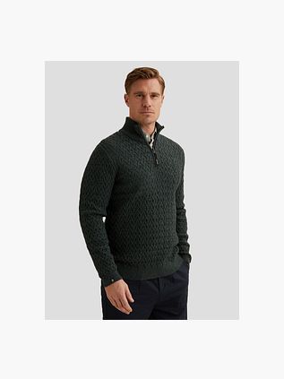 Vanguard Pullover Half Zip Wollmix Dunkelgrün