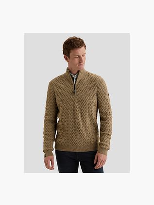 Vanguard Pullover Half-Zip Wollmischung Beige