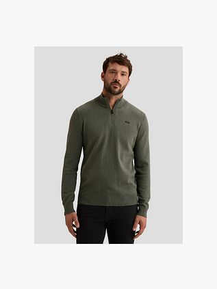 Vanguard Jumper Half Zip Structure Urban Chic Green