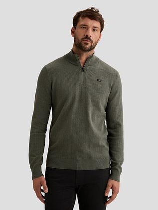 Vanguard Jumper Half Zip Structure Urban Chic Green