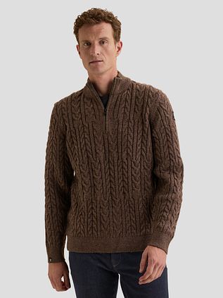 Vanguard Sweater Half Zip Wol Blend Moonscape