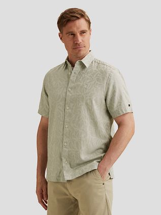 Vanguard Short Sleeve Shirt Jacquard Greige