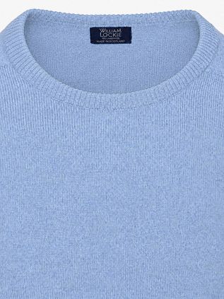 William Lockie Pullover Lammwolle Glacier Blau