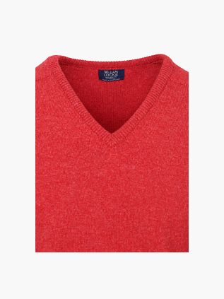 William Lockie V-hals Ull Poppy Melange
