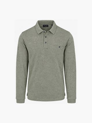 CASAMODA Longsleeve Polo Structure Green