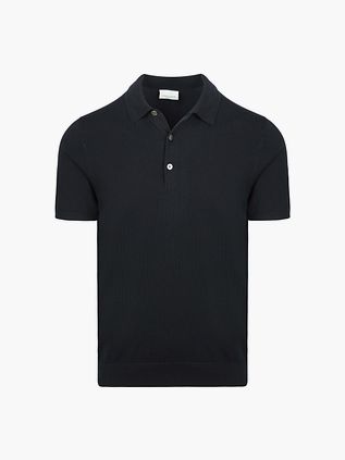 Dzianinowa koszulka polo Profuomo w kolorze granatowym
