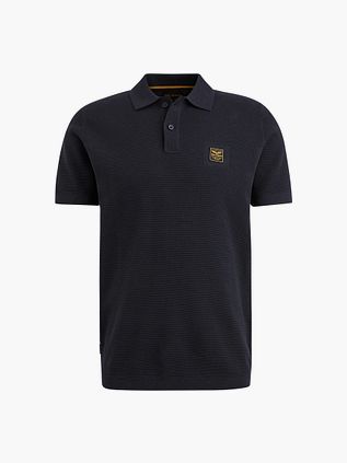 PME Legend Stickad Polo Mörkblå