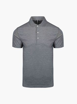 Profuomo Poloshirt Luxury Strikket Melange Blå