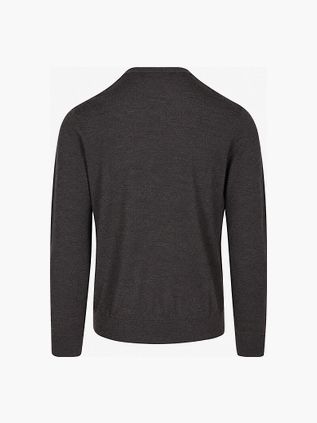 Profuomo Pullover Merino Wool Dark Brown