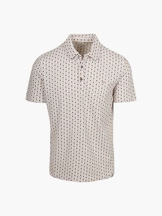 R2 Amsterdam Piké Print Beige