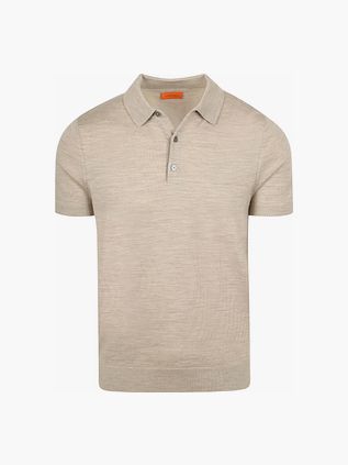 Suitable Poloshirt Rishi Merino Wolle Beige