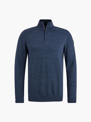 Vanguard Tröja Half Zip Melerad Mörkblå