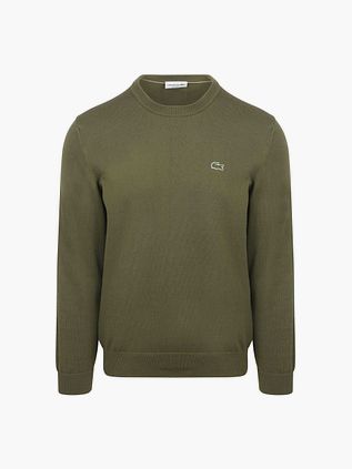 Lacoste-tröja med rund hals, olivgrön