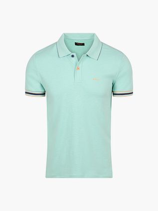 NZA Polo Bay Jacquard Mist Grün