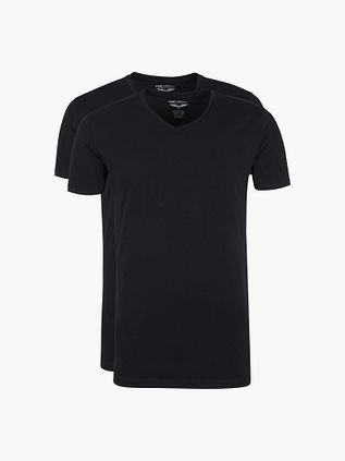 PME Legend Basic T-Shirt 2-Pack con scollo a V nero