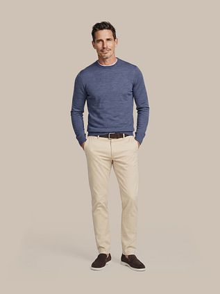 Suitable Merino Pullover Denim Blauw