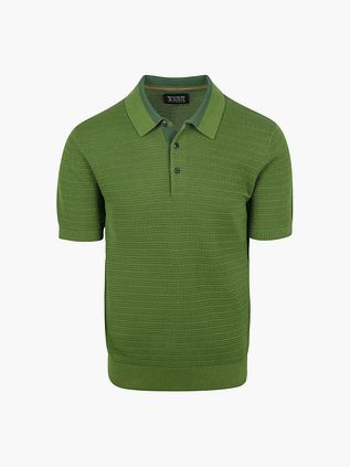 Scotch & Soda Strickpolo Struktur Grün