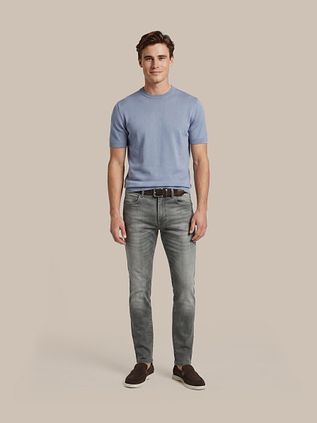 Suitable Knitted T-Shirt Wake Steel Blue