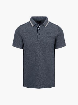 State of Art Piké Tipping Cotton Linen Navy