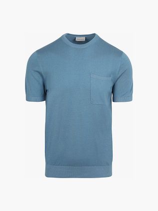 Suitable Strik-T-shirt Compact Blå