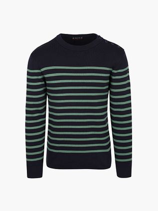 Armor-Lux Groix Pullover Streifen Navy Grün