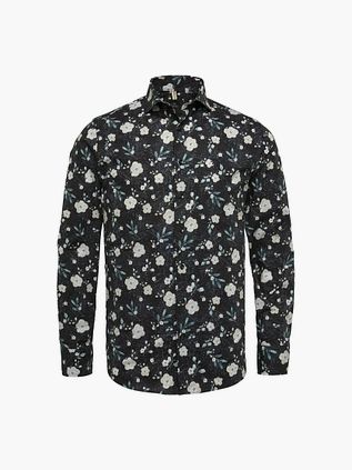 Camicia Vanguard a fiori nera