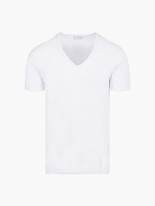 Garage Basic Stretch bianca con scollo a V profondo