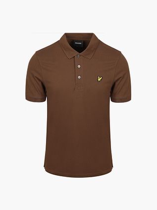 Polo tinta unita Lyle and Scott marrone