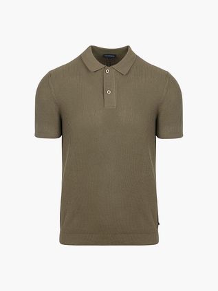 Suitable Respect Polo Structure Knit verde oliva
