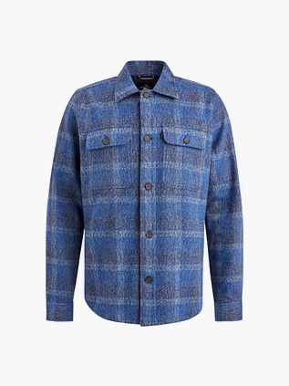 Vanguard Overshirt z szczotkowanej tkaniny w kratę, niebieski