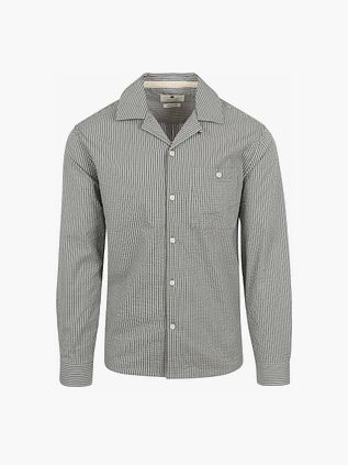 Anerkjendt Skjorte Kurt Stribet Seersucker Grøn