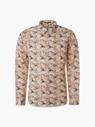 Camisa de lino No Excess con estampado floral multicolor