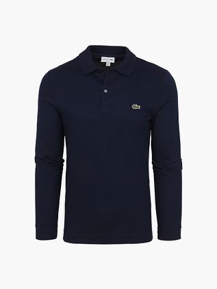 Lacoste Poloshirt Pique Langærmet Mørkeblå