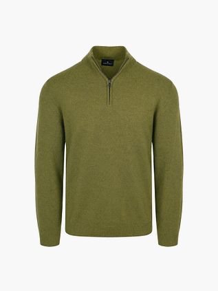Steppin' Out Half Zip Pullover Merinowolle Grün