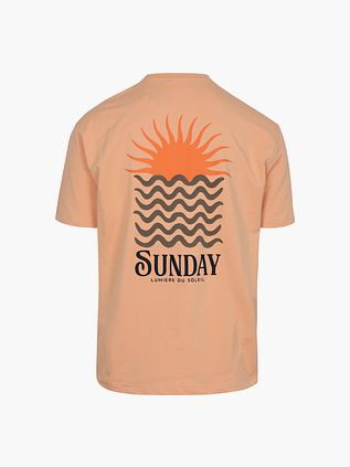 T-shirt Supply & Co z nadrukiem na plecach w kolorze pomarańczowym
