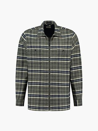 Dstrezzed Overshirt w kratę oliwkowy