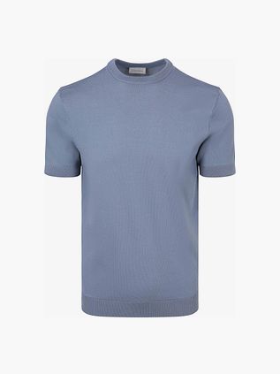 Dziany T-shirt Suitable Wake w kolorze niebieskim