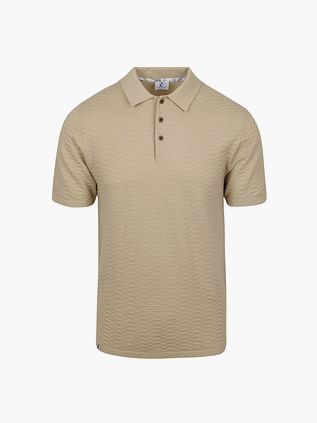 R2 Polo Piqué Righe Beige