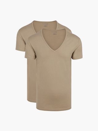 Slater 2-pack Stretch Usynlig Undertrøye V-hals