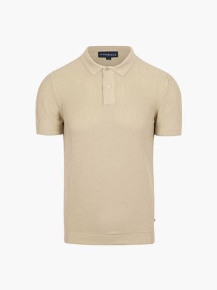 Suitable Respekt Polo Struktur Gestrickt Beige