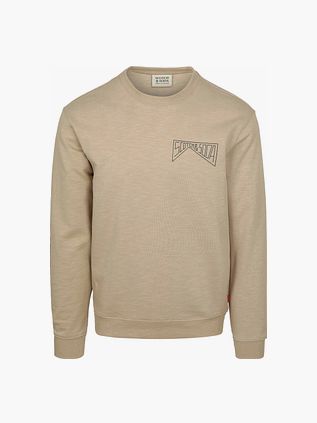 Sweatshirt Scotch and Soda con logo beige