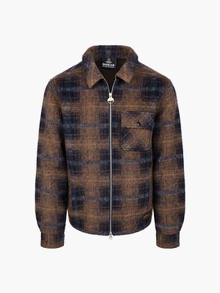 Barbour International Overshirt Oswald Navy Camel