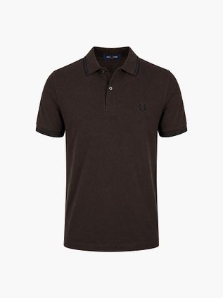 Fred Perry Polo Shirt Tipped M3600 Brown 86C
