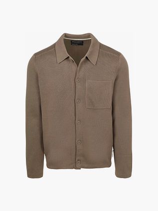Marc O'Polo Gestrickte Hemdjacke Taupe